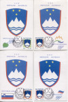 SLOVENIJA 1991 DRŽAVNI GRB ** 4x maksimum karta (M01)
