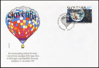 SLOVENIJA 1992 KRST PROMOCIJSKEGA BALONA ** ovitek (FZS 80/1992)