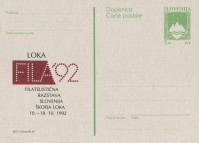 SLOVENIJA 1992 LOKAFILA RAZSTAVA ** dopisnica
