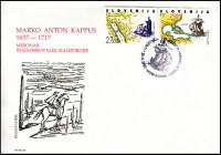 SLOVENIJA 1992 MARKO ANTON KAPPUS ** ovitek z žigom (M02)