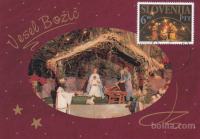 SLOVENIJA 1992 Maximum Carta - Božič 6 sit žig 2002