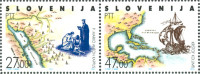 SLOVENIJA 1992 ODKRITJE AMERIKE KRIŠTOF KOLUMB ** Mi 20/21 ** serija
