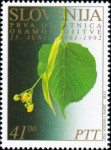 SLOVENIJA 1992 OSAMOSVOJITEV LIPOV LIST ** Mi 26 ** znamka