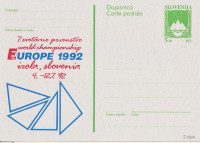 SLOVENIJA 1992 SVETOVNO PRVENSTVO IZOLA ** dopisnica z dotiskom