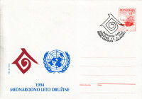 SLOVENIJA 1994 DAN DRUŽINE LJUBLJANA ** standardno pismo z žigom