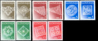 SLOVENIJA 1997 ČIPKE ** Mi 153/162 ** v parih ** fluorescentna zaščita