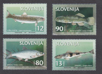 SLOVENIJA 1997 - živali - ribe - postrv upiravec ogrica senčica