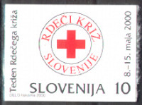 SLOVENIJA 2000 RDEČI KRIŽ ** Mi ZD21 ** doplačilnica SAMOLEPILNA