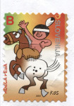 SLOVENIJA 2001 RDEČA PESA ** zamik tiska v levo