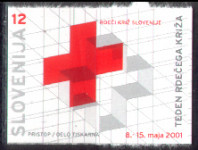 SLOVENIJA 2001 RDEČI KRIŽ ** Mi ZD24 ** doplačilnica SAMOLEPILNA