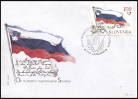 SLOVENIJA 2001 SAMOSTOJNOST 10 LET ** ovitek z žigom