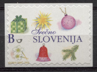SLOVENIJA 2003 BOŽIČ OKRASKI ** zamik tiska v desno