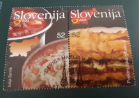 Slovenija 2004 Gastronomija  žigosani znamki