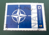 Slovenija 2004 Vstop v NATO žigosana znamka