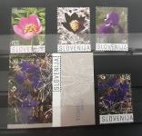 Slovenija 2008 Flora rastline žigosane znamke + blok komplet