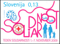 SLOVENIJA 2009 SOLIDARNOST ** Mi ZD59 ** doplačilnica SAMOLEPILNA