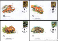 SLOVENIJA 2011 WWF POTOČNI RAKI ŽIVALI FAVNA ** 4x OPD/FDC (M02)