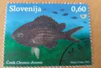 SLOVENIJA 2013 Črnik riba  žigosana znamka