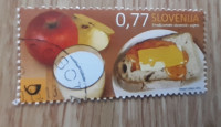 SLOVENIJA 2015 Tradicionalni zajtrk  žigosana znamka