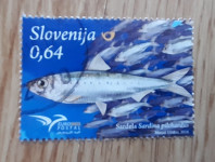 SLOVENIJA 2016 Sardela sardina žigosana znamka