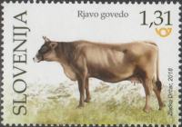 SLOVENIJA 2018 - (MI.1323)  RJAVO GOVEDO
