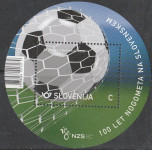 SLOVENIJA 2020 - blok 125 100 LET NOGOMETA V SLOVENIJI