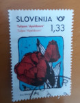 SLOVENIJA 2022 Tulipan žigosana znamka