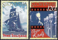 Slovenija 284 - 285 pisatelj Seliškar film Kralj nežigosana s ** (max)