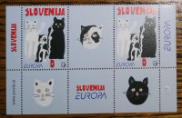 Slovenija 587 EUROPA CEPT muce priveski spodaj nežigosana ** (max)