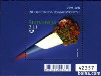 SLOVENIJA - blok 56 20. obletnica osamosvojitve SLOVENIJE