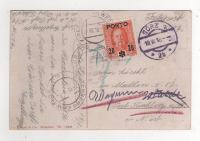 ŽIG GORICA 2b 1918 - Vojna pošta s PORTO znamko