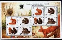Znamke Slovenija 2007 - blok živalstvo - veverice