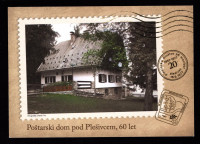 Znamke Slovenija 2015 - dopisnica poštarski dom pod Plešivcem