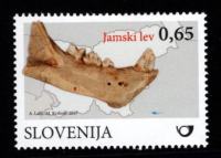 Znamke Slovenija 2017 - Fosili - Jamski lev