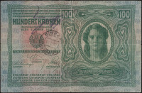 100 avstro-ogrskih kron s slovenskim žigom - Modrič