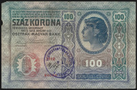 100 avstro-ogrskih kron s slovensko znamko - Konjice