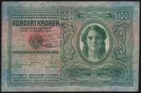 100 avstro-ogrskih kron s slovensko znamko - Sv. Ilj