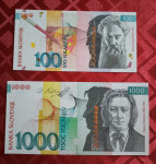 100 in 1000 Tolarjev UNC PRETISK 2004!