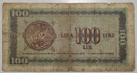 100 Lir, Gospodarska banka za Istro, Reko in Slovensko Primorje,1945
