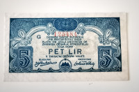 5 LIR SNOS 1944 UNC