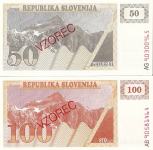 BANK.50,100 BON-TOLAR-VZOREC(SLOVENIJA)1990.UNC