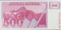BANKOVEC 500 BON-TOLAR-VZOREC (SLOVENIJA) 1990.UNC