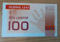 Bon kupon 100 lentof 1998 Festival Lent Maribor UNC