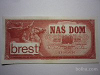 FANTAZIJSKI BANKOVEC ZA 100 DINARJEV - NAŠ DOM BREST