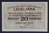 Ljubljana 20 Vinarjev 1919 - XF/aUNC