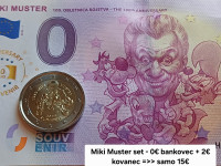 Miki Muster set :  0€ bankovec + 2€ kovanec