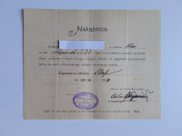 Nakaznica.Občina Slap pri Vipavi