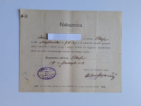 Nakaznica.Občina Slap pri Vipavi