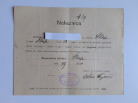 Nakaznica.Občina Slap pri Vipavi