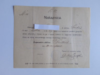 Nakaznica.Občina Šentvid na Vipavskem.Loka
